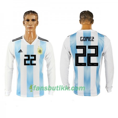 Fotball-VM 2018 Argentina drakt Gomez 22 Hjemmetrøye Langermet